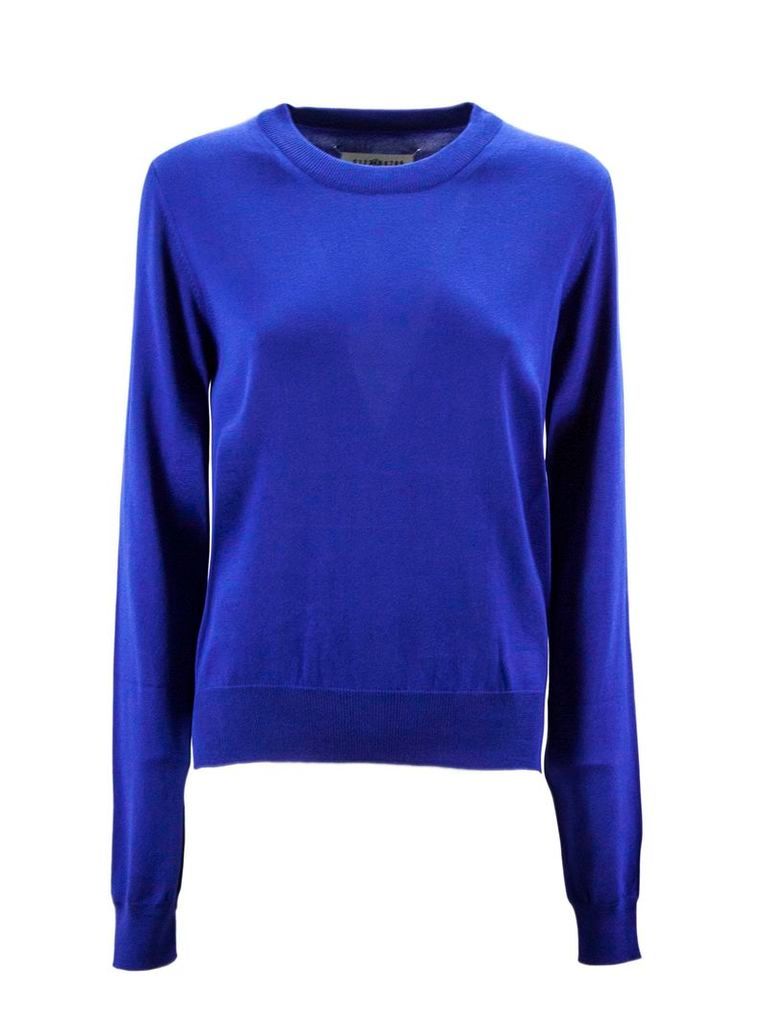 Maison Margiela Sweater In Blue Cotton