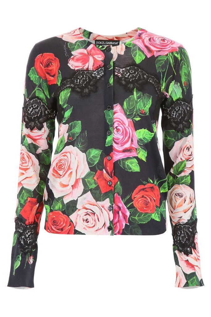 Dolce & Gabbana Roses And Lace Cardigan