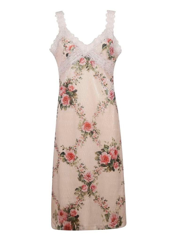 Blumarine Lace Floral Dress