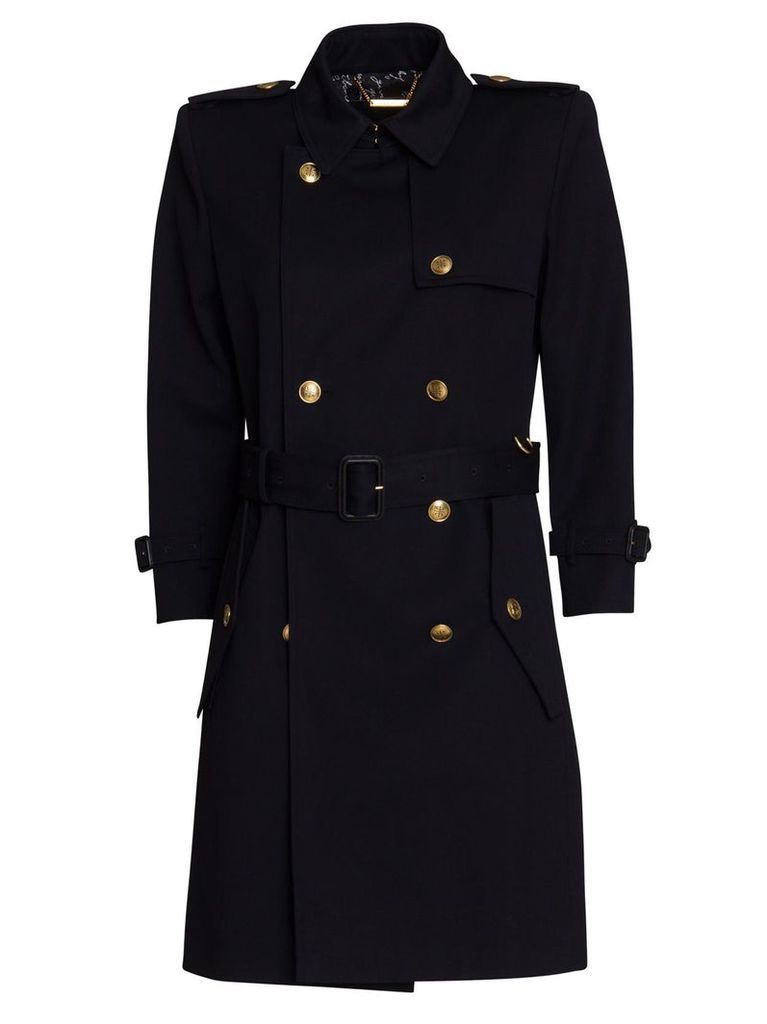 Givenchy Cotton Trench In Blu Navy