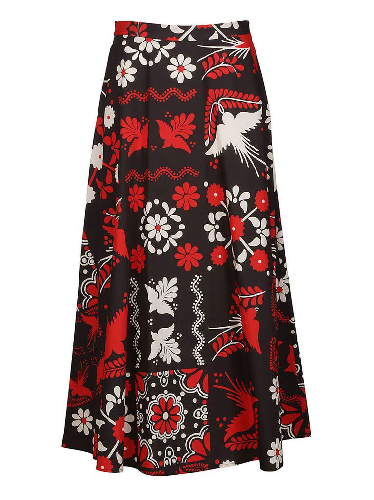 RED Valentino Printed Midi Skirt
