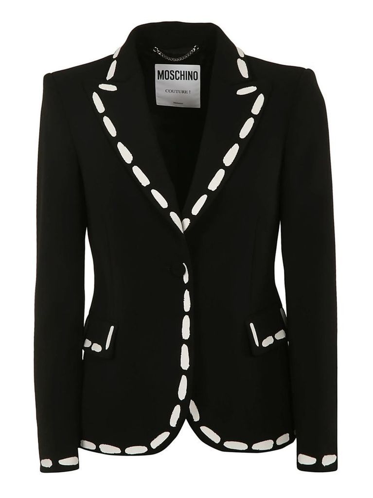 Moschino Print Detailed Fitted Blazer