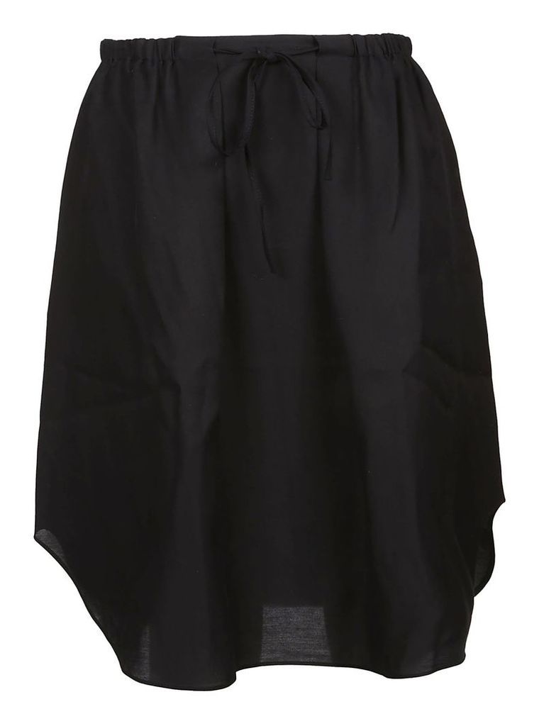 Jil Sander Navy A-line Midi Skirt