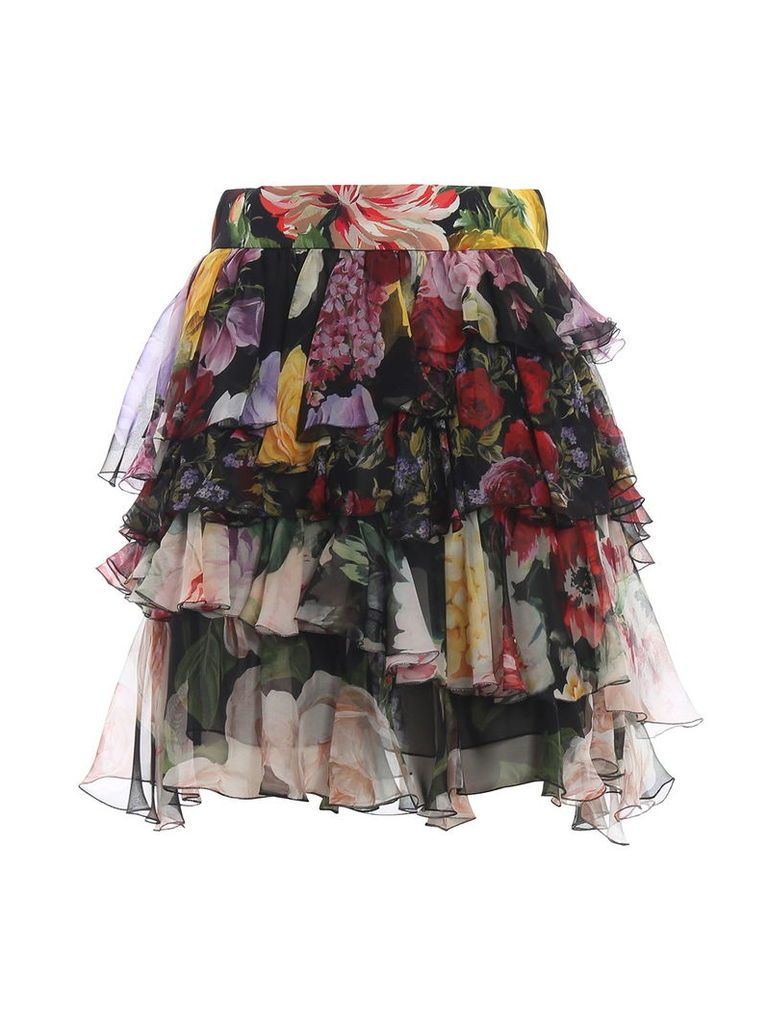 Dolce & Gabbana Floral Ruffled Skirt