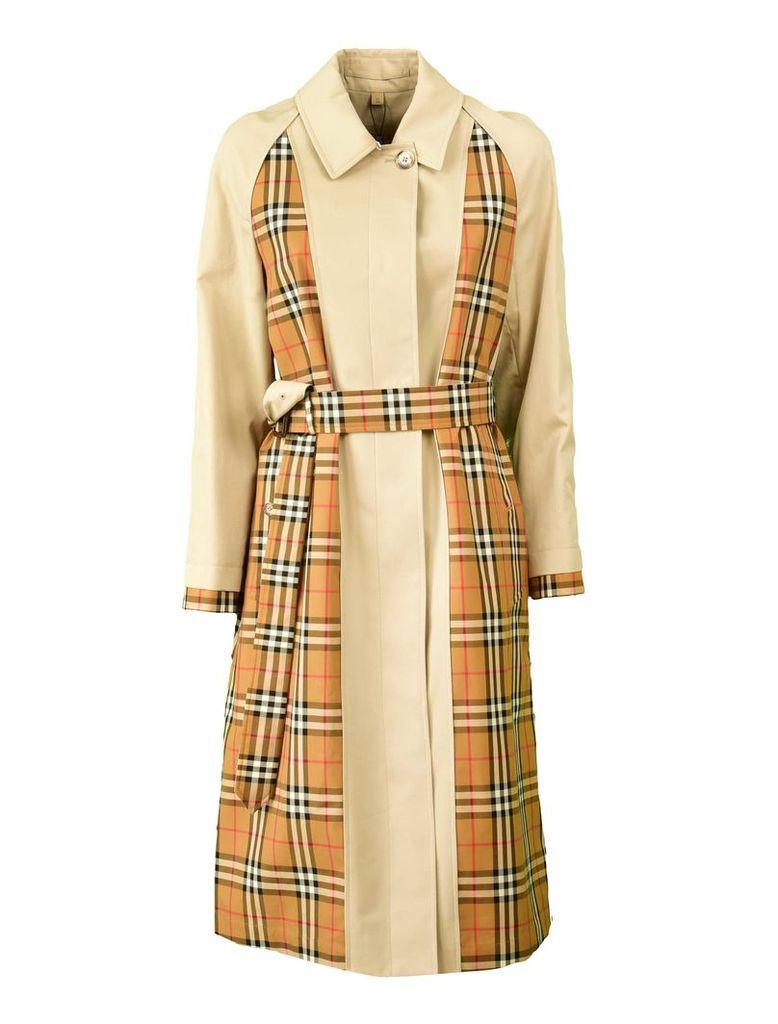 Burberry Check Print Trench Coat
