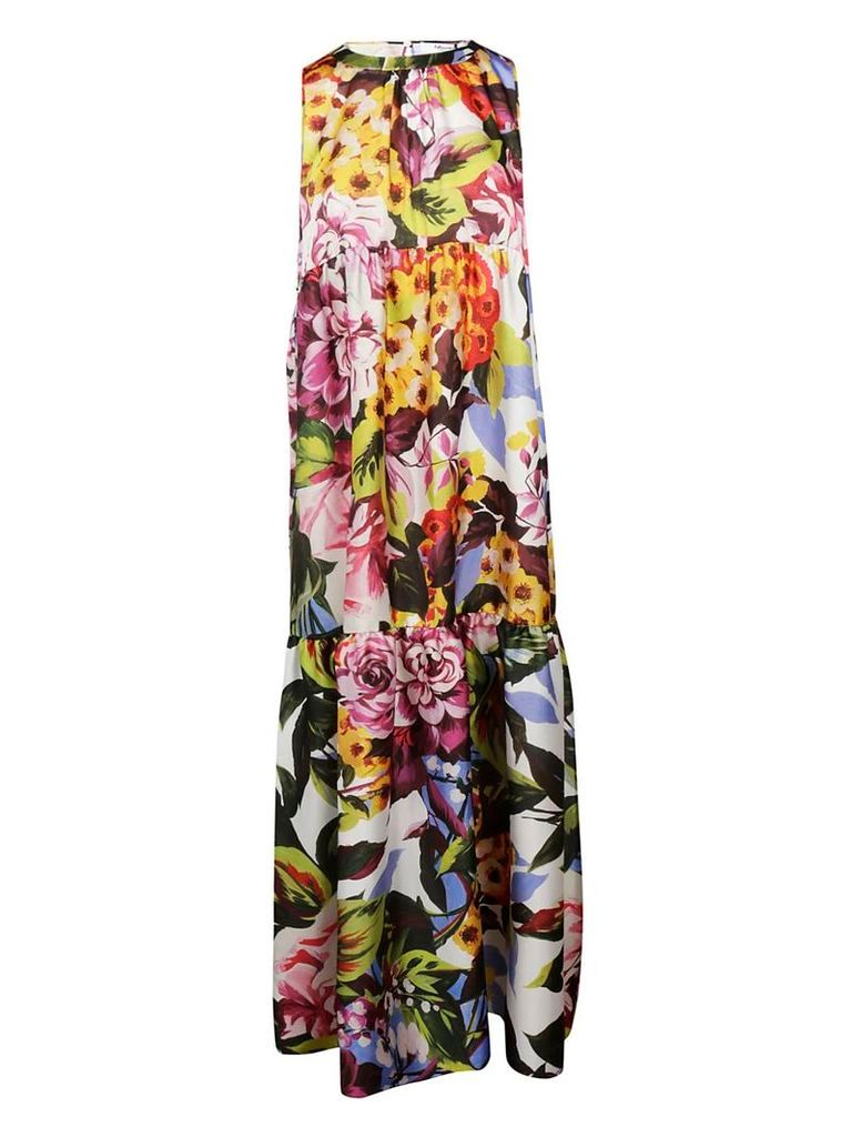 Blugirl Long Sleeveless Floral Print Dress