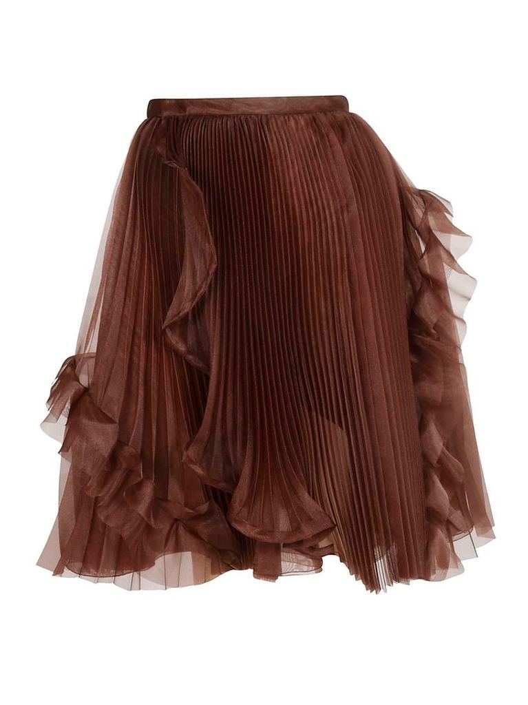 Pleated Organza Skirt