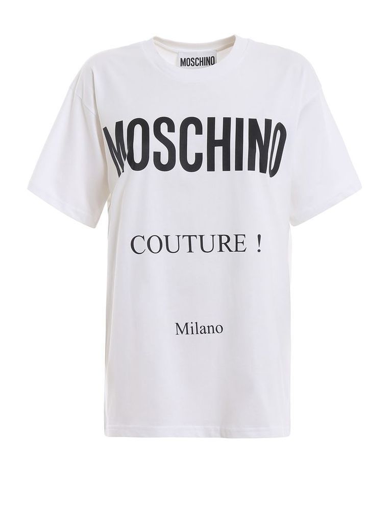 Moschino Logo Lettering Print White T-shirt