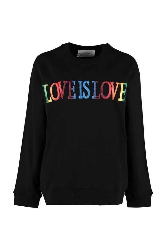 Alberta Ferretti Love Is Love Cotton Sweatshirt