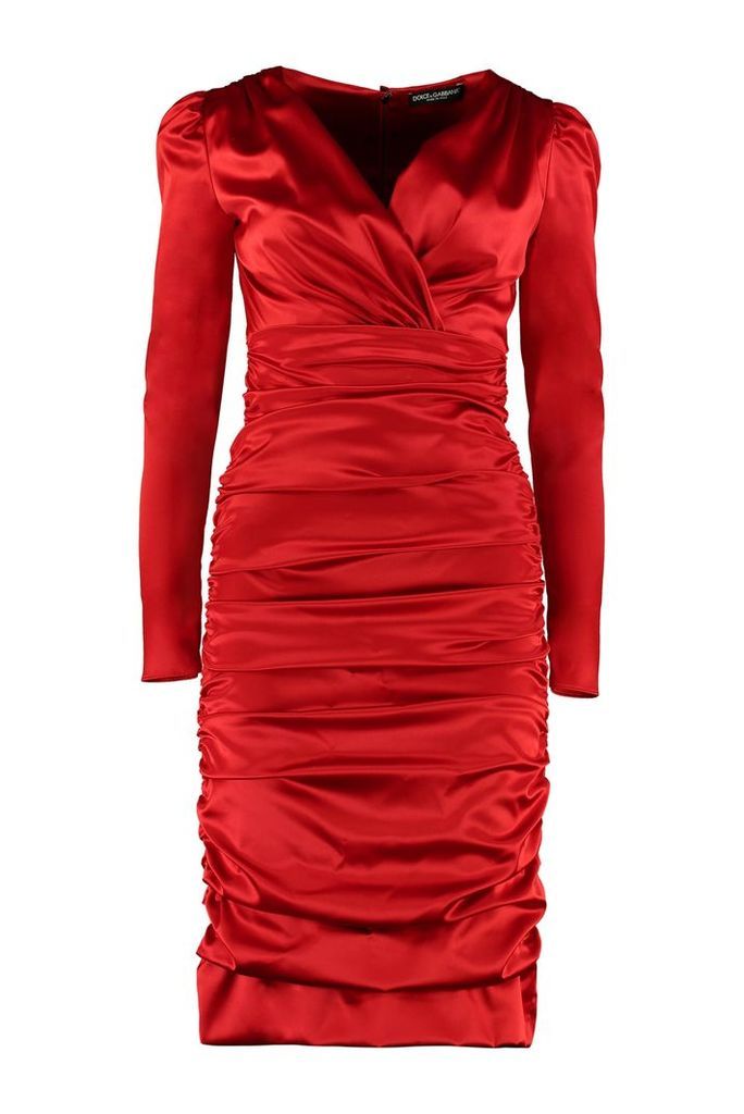 Dolce & Gabbana Satin Draped Dress