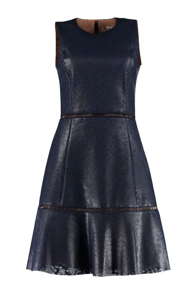Michael Kors Perforated Faux Leather Dress