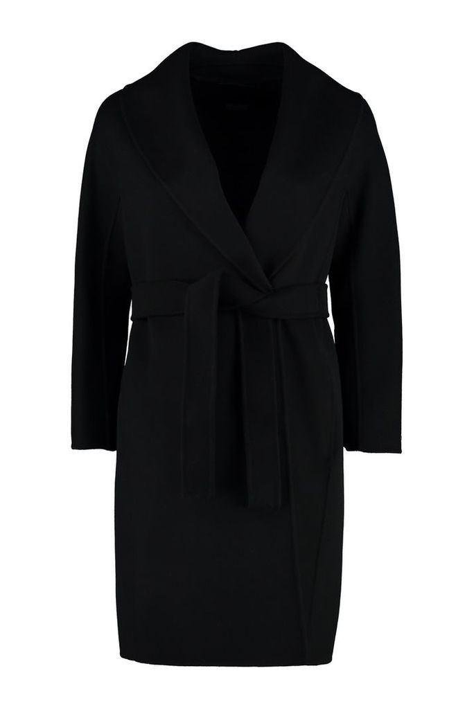 S Max Mara Here is The Cube Messi Belted Wool Coat