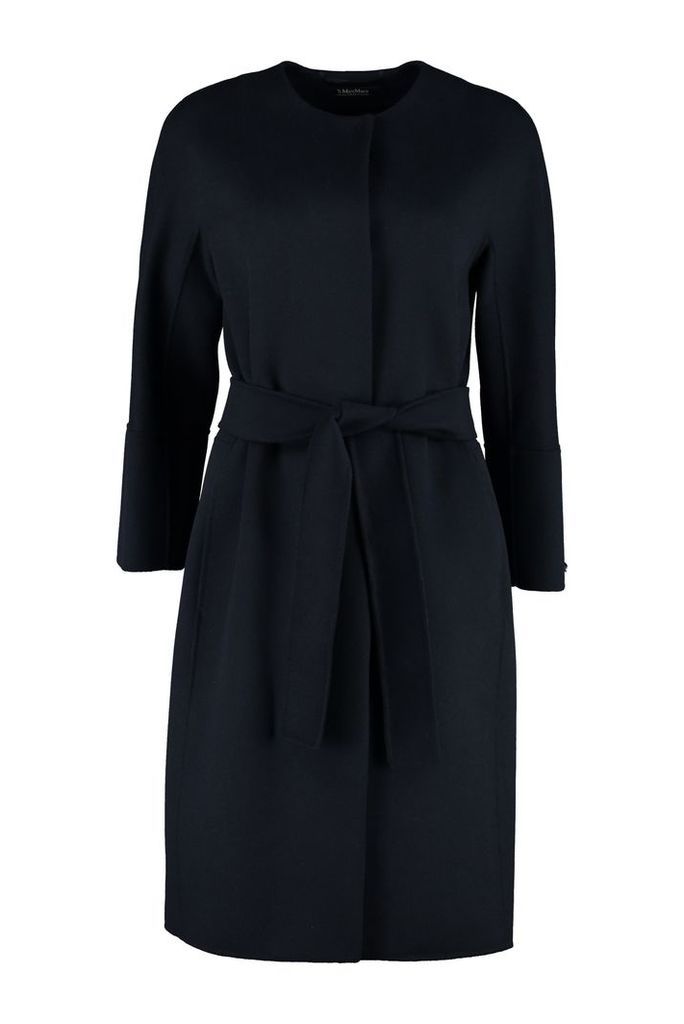 S Max Mara Here is The Cube Beirut Belted Long Coat
