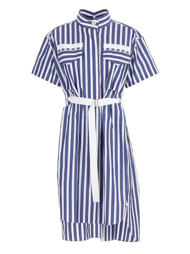 Sacai Striped Belted Shirt Dress