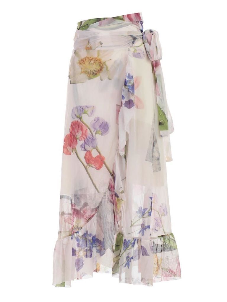 Ganni Floral Wrap Skirt