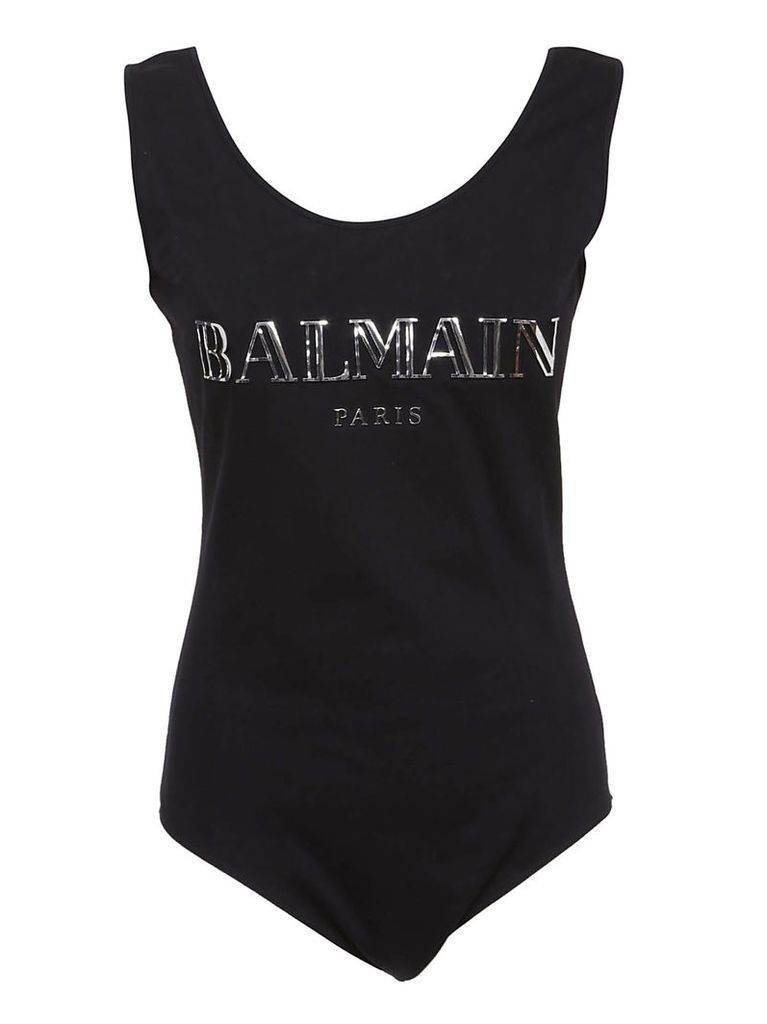 Balmain Logo Print Bodysuit