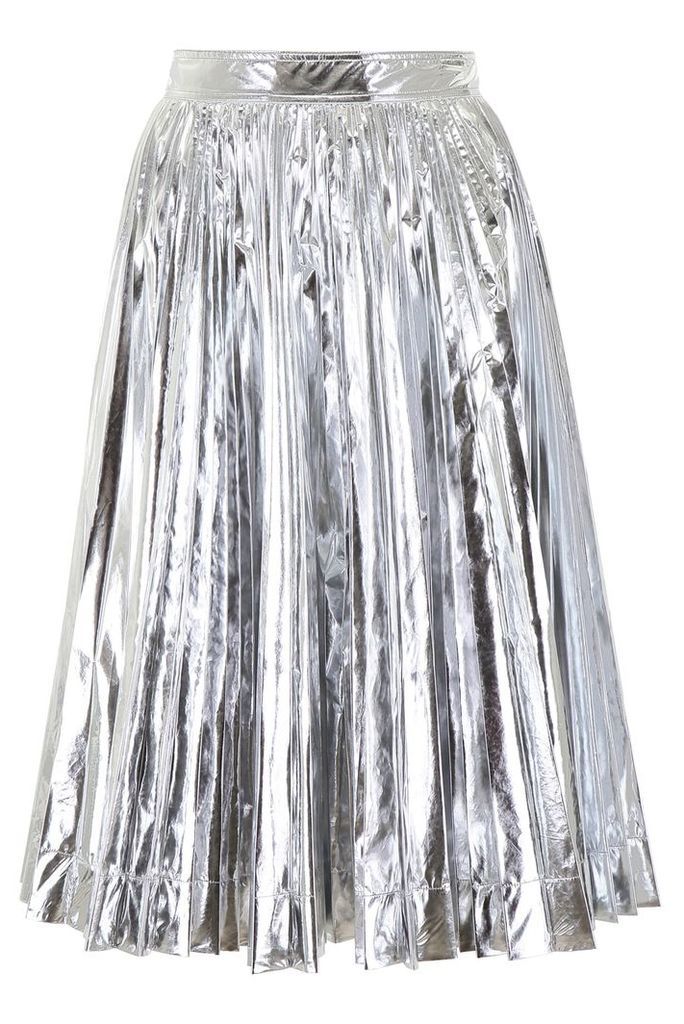 Calvin Klein Metallic Pleated Skirt