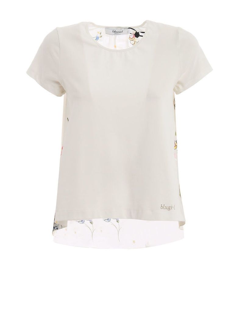 Blugirl Embroidered Floral T-shirt