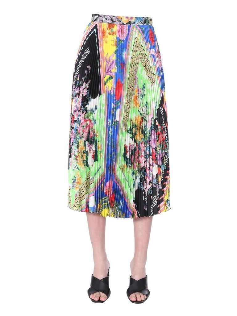 Versace Pleated Midi Skirt