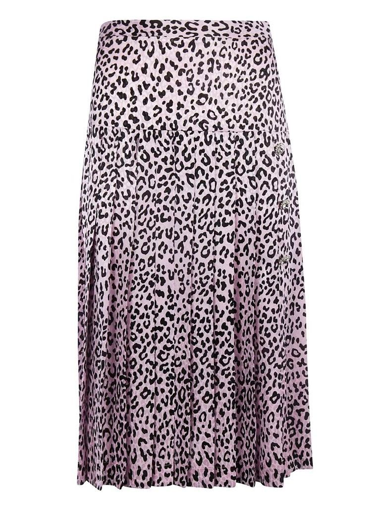 Alessandra Rich Leopard Print Skirt
