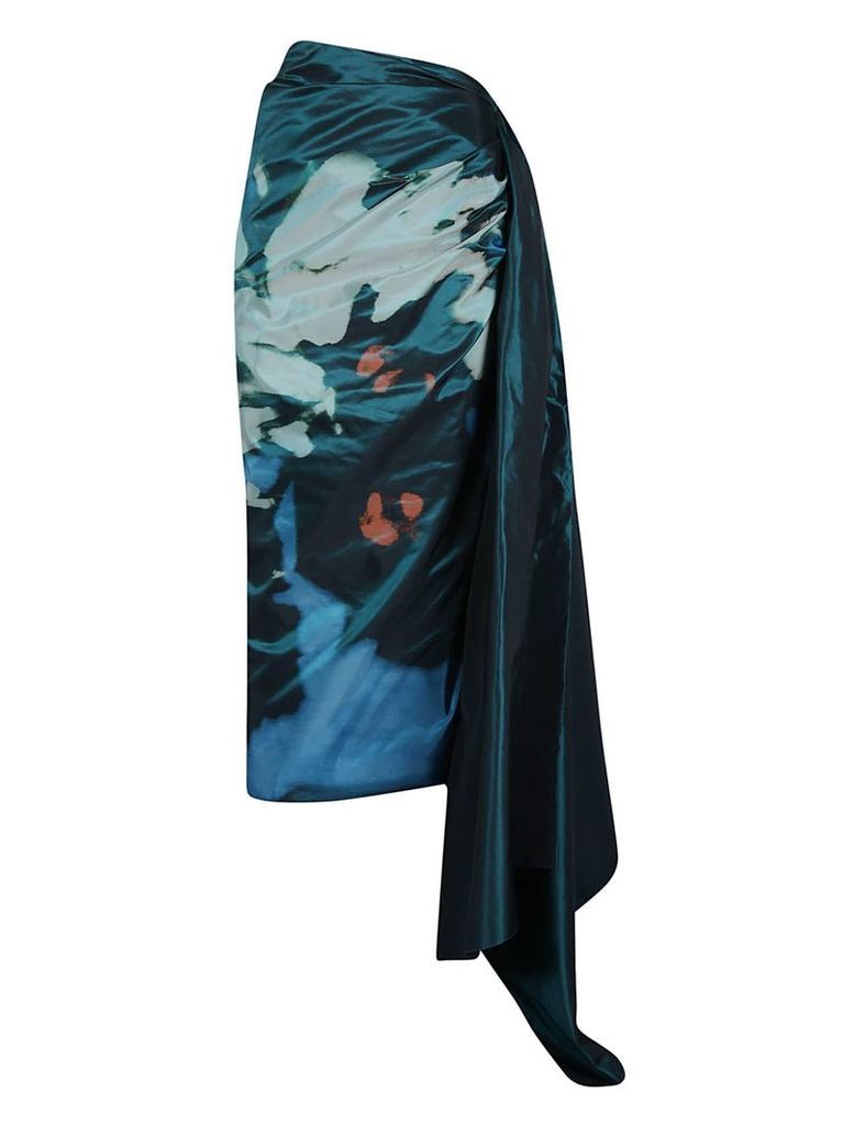 Dries Van Noten Asymmetric Printed Skirt