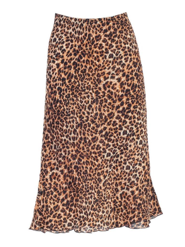 Nanushka Leopard Print Midi Skirt