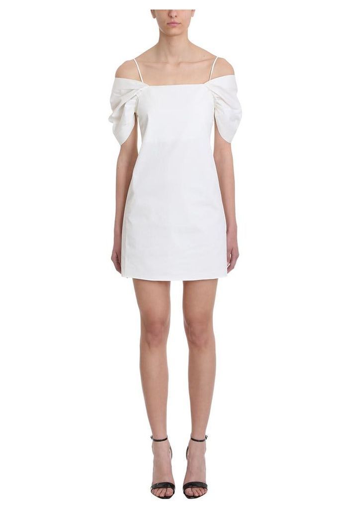Theory Puffed White Cotton Dress