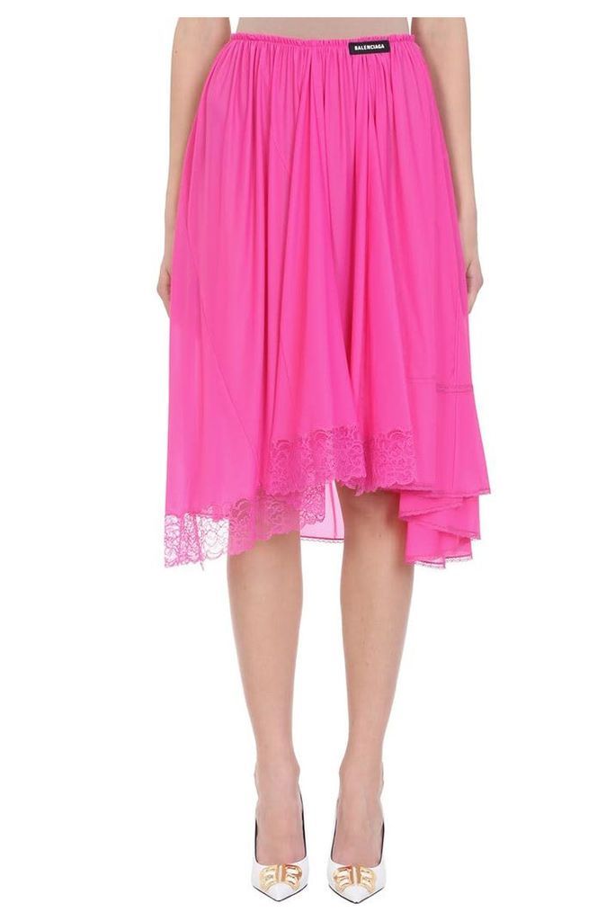 Balenciaga Pink Lace And Tulle Skirt