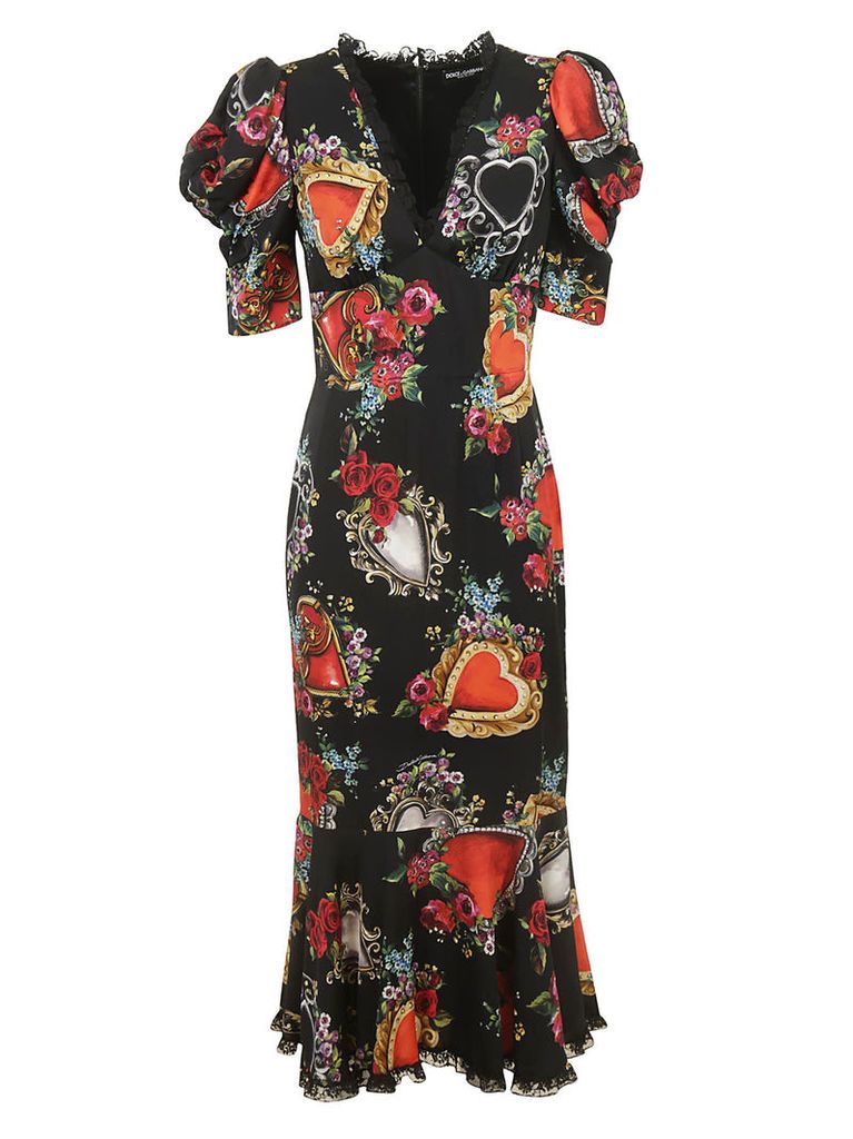 Dolce & Gabbana Sacred Heart Print Dress