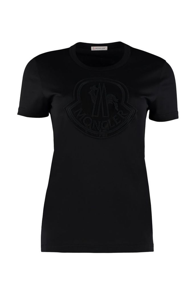 Moncler Cotton T-shirt With Embroidered Logo
