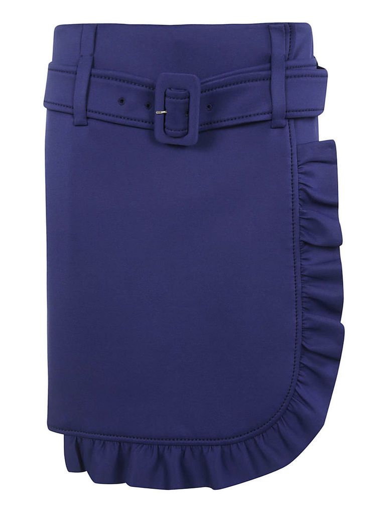 Prada Belted Asymmetric Skirt