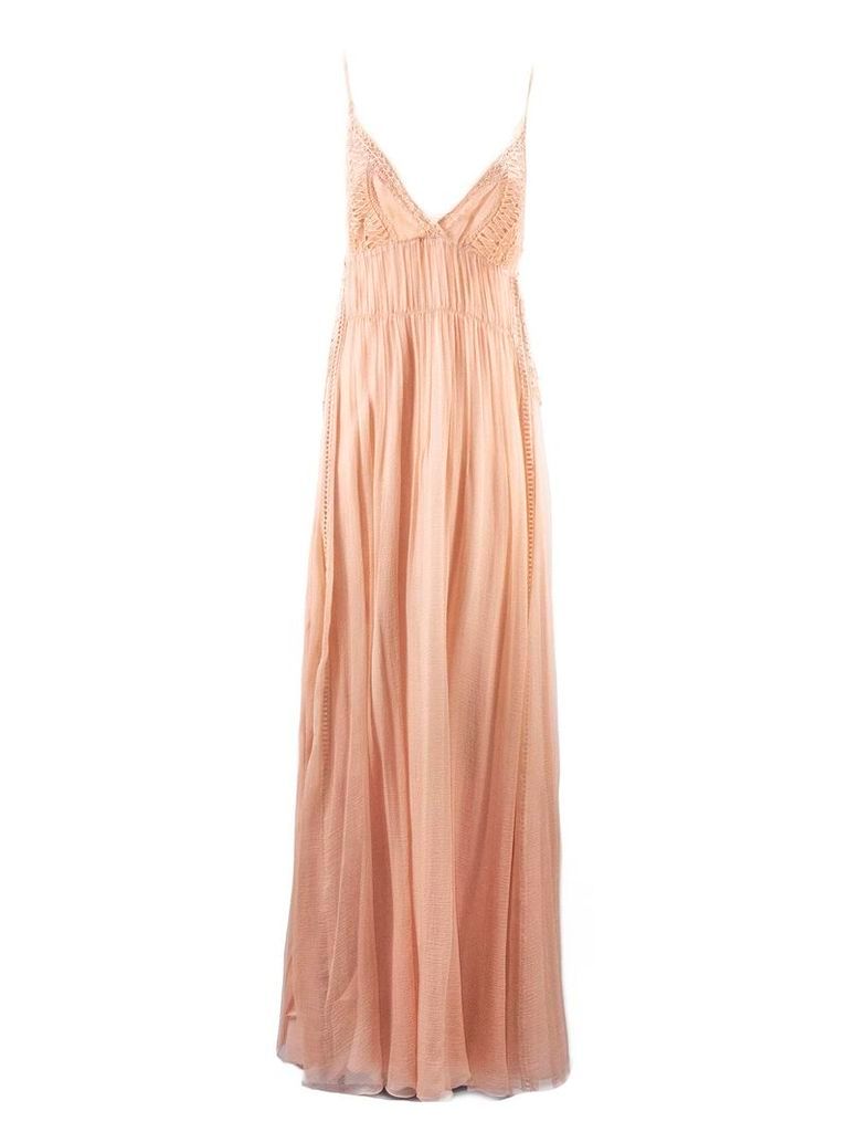 Alberta Ferretti Pastel Pink Silk Long Dress