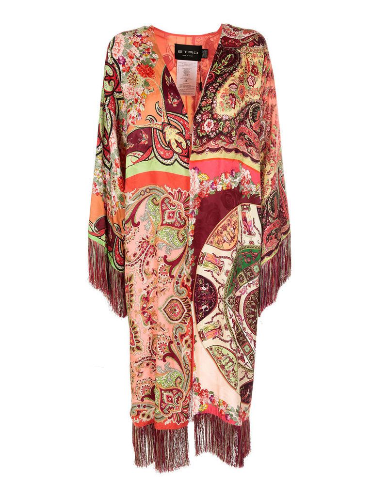 Etro Fringed Edges Kimono Coat