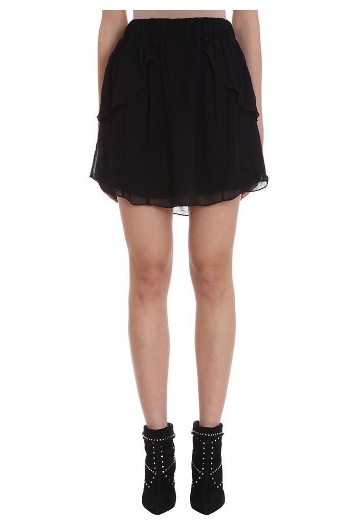 IRO Nashi Black Viscose Skirt
