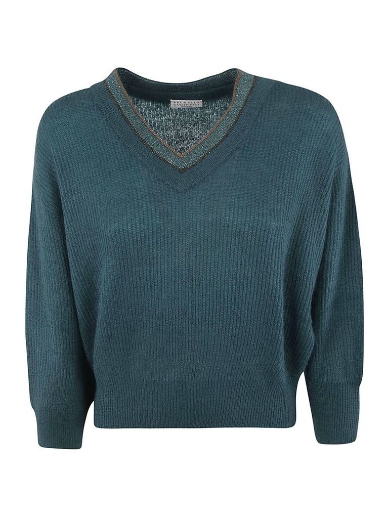 Brunello Cucinelli Beaded Collar Sweater
