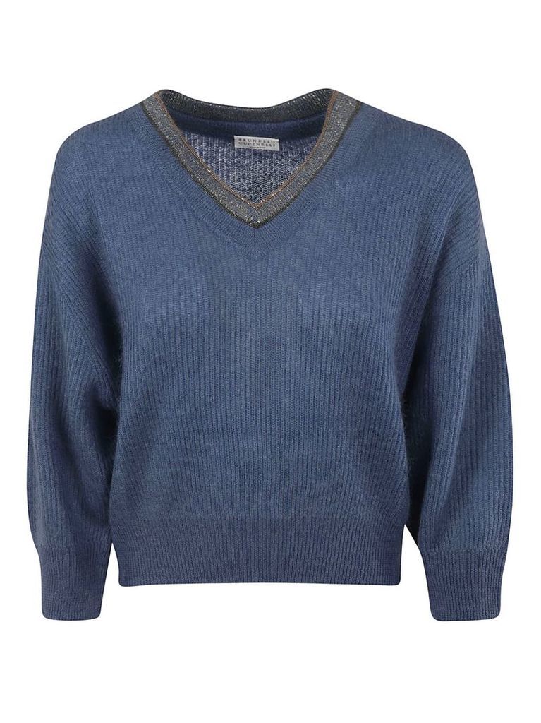 Brunello Cucinelli Beaded Collar Sweater