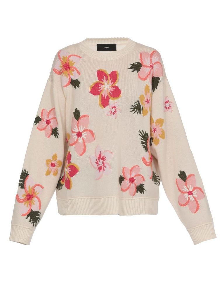 Alanui Flowers Intarsia Sweater