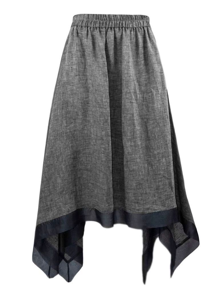 Fabiana Filippi Grey Linen Skirt