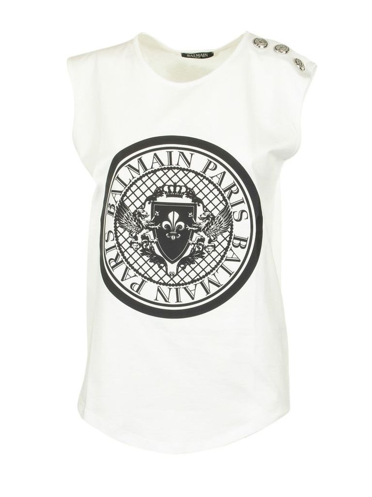 Balmain Medallion Print Tank Top