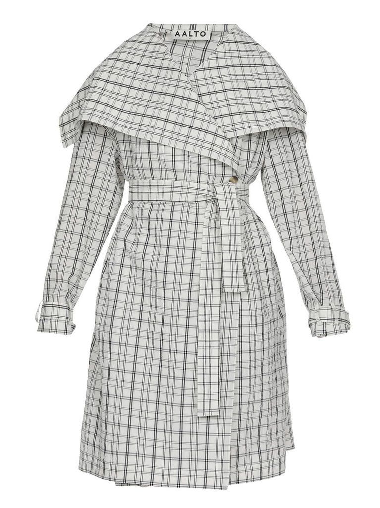 AALTO Check Patterned Overcoat