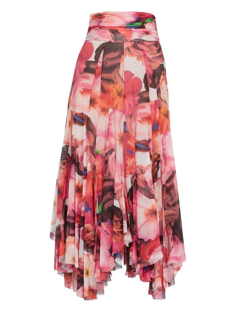 MSGM Floral Pattern Skirt