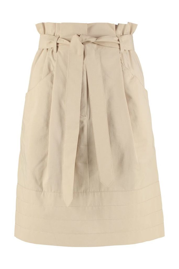 Weekend Max Mara Folgore Belted Cotton Skirt