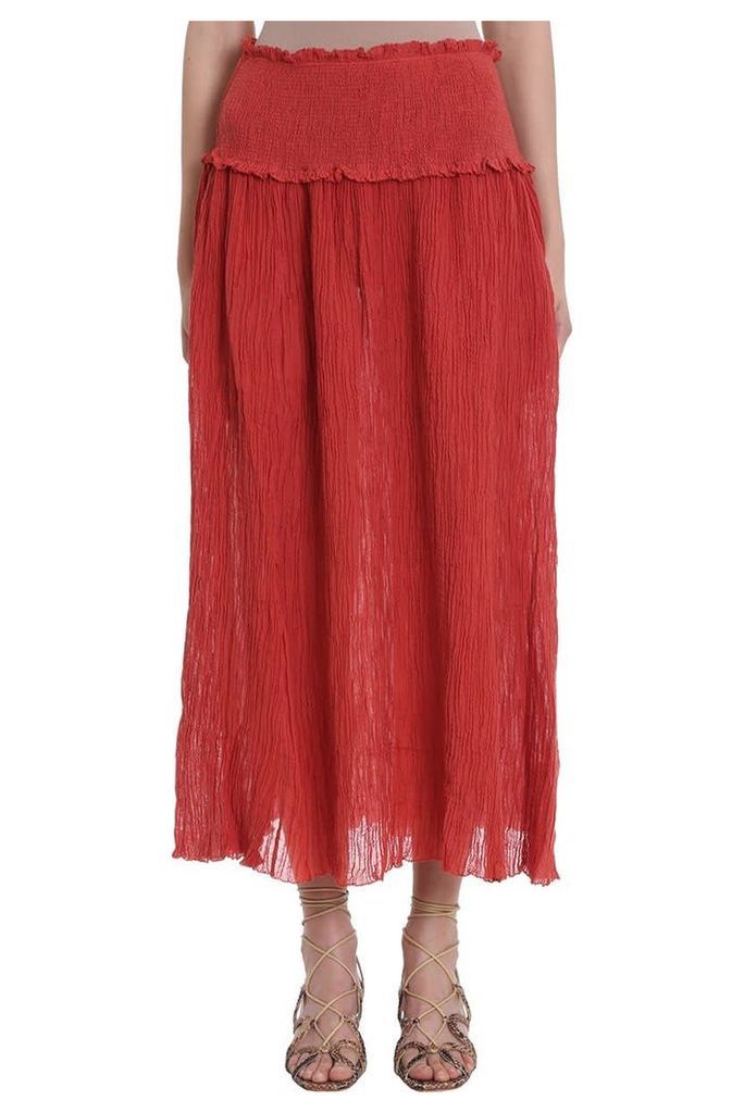 Zimmermann Veneto Shirred Waist Skirt