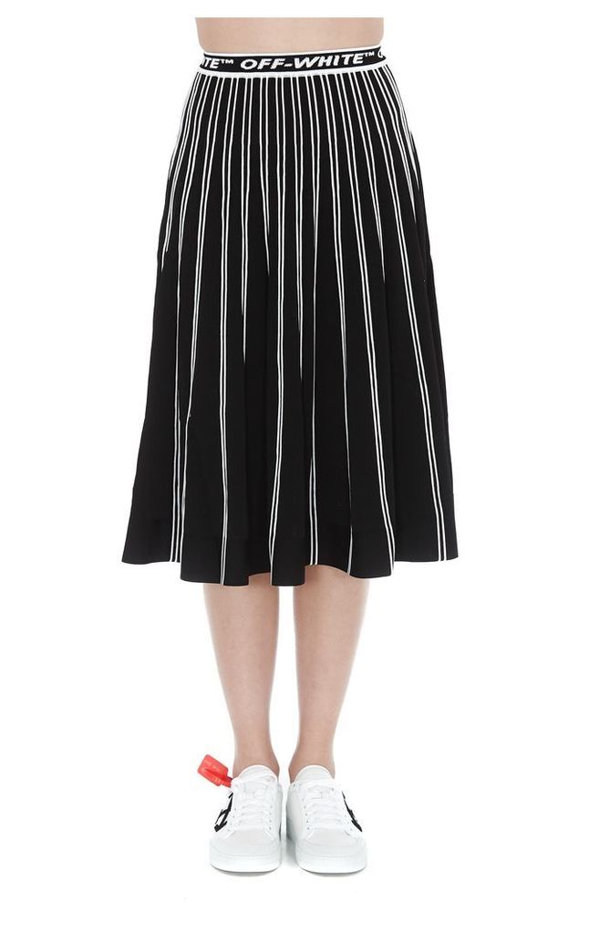Off-white Knit Plisse Skirt