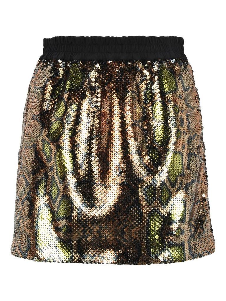 N21 Sequins Embroidered Mini Skirt