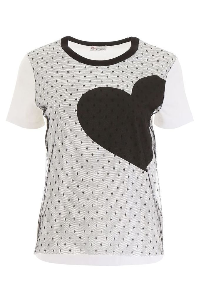Plumetis T-shirt With Heart