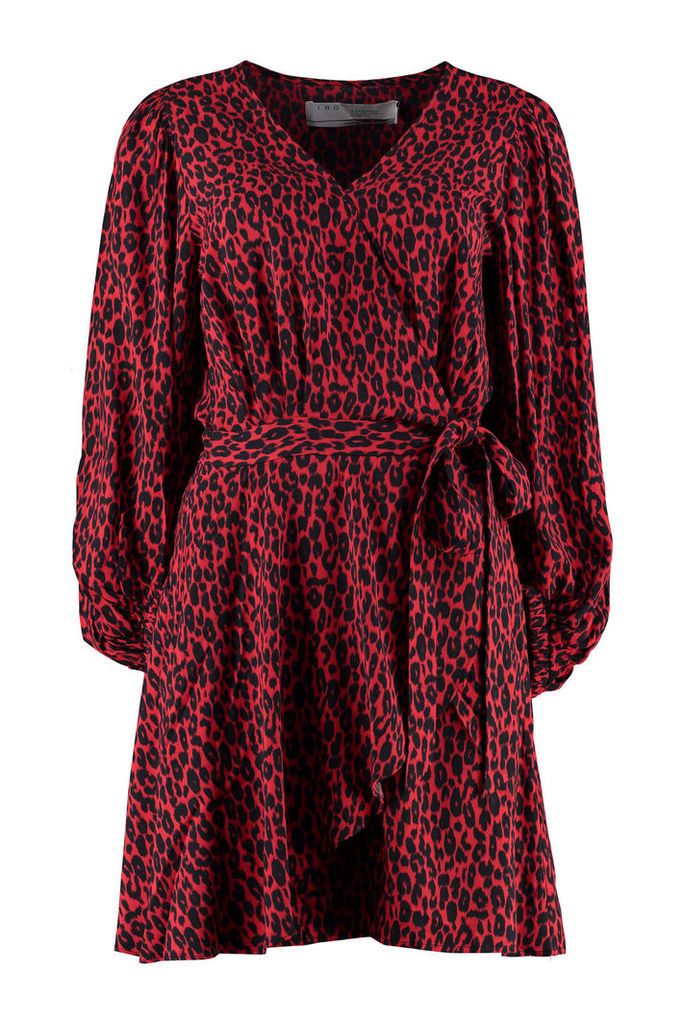 IRO Boina Leopard Print Wrap Dress