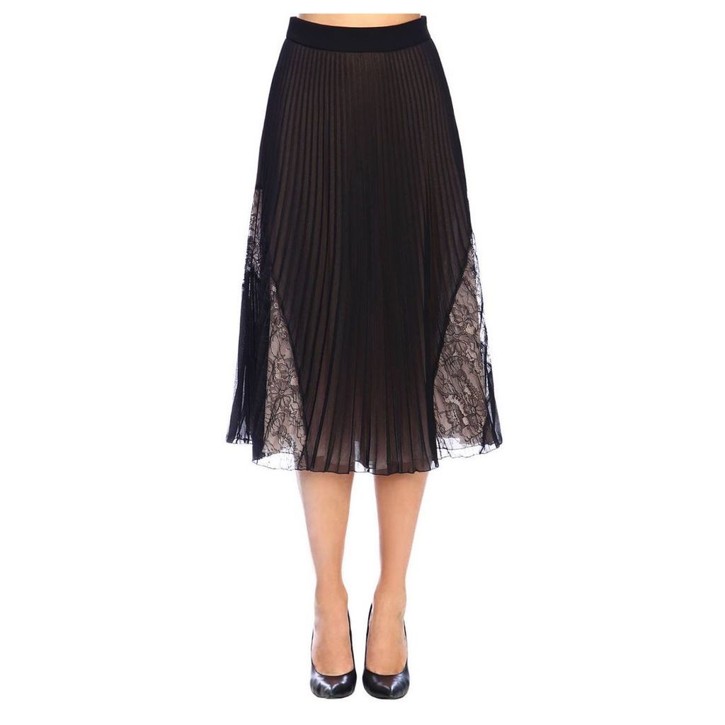 Boutique Moschino Skirt Boutique Moschino Skirt In Pleated Fabric And Lace