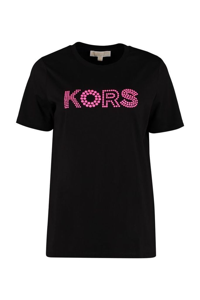 Michael Kors Studded Logo Cotton T-shirt