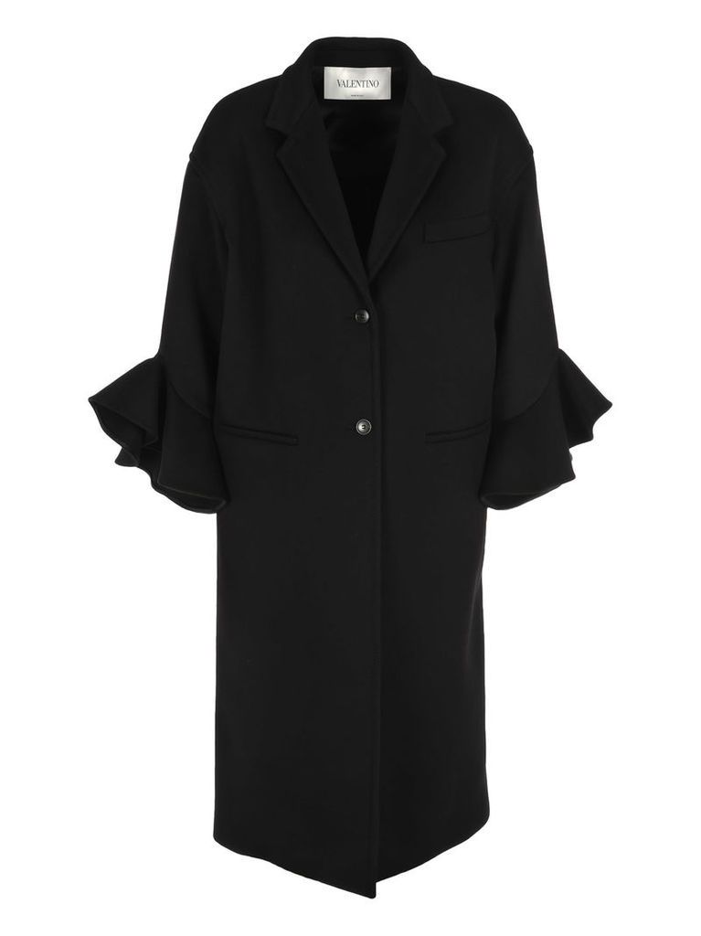 Valentino Ruffle Sleeve Coat
